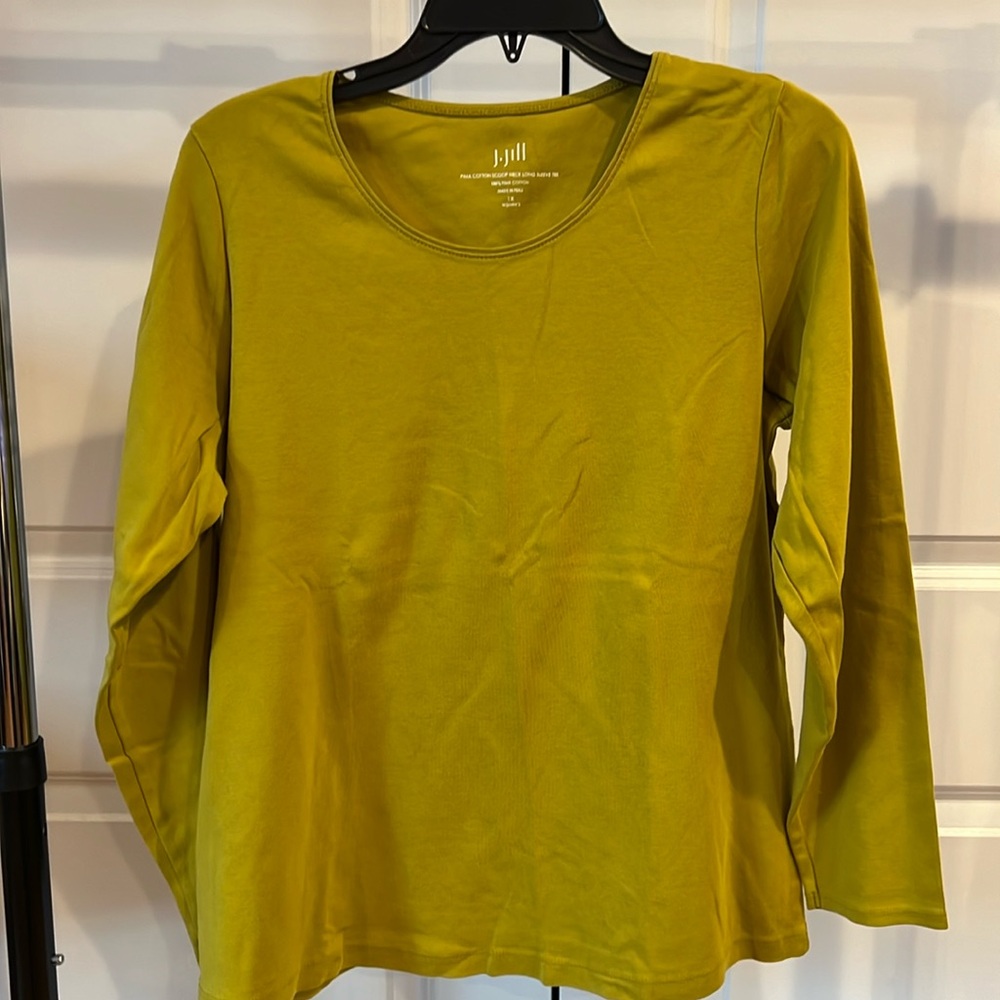 J. Jill Women's Mustard Long Sleeve T Shirt